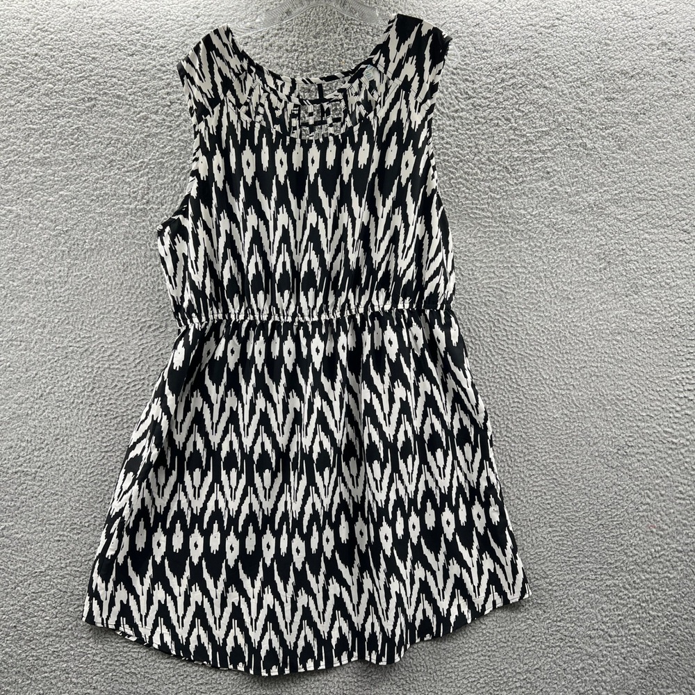 Womens Abstract Ikat Boho Resort Flowy Sleeveless Midi Dress 3X Summer Casual